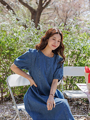 ジェイミーパフデニムワンピース