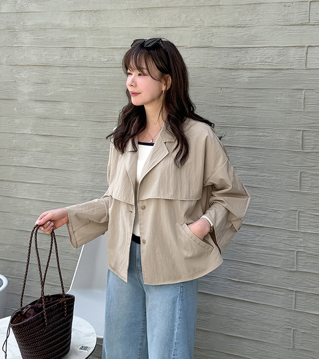 ロエナクーリングスリーブビージョージャケット