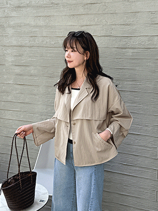 ロエナクーリングスリーブビージョージャケット