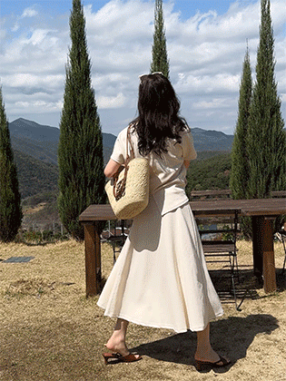 バインディングAラインロングスカート