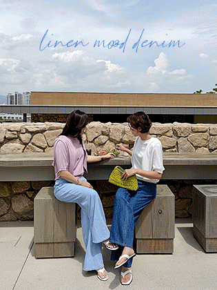 バーネットリネンムードデニムパンツ