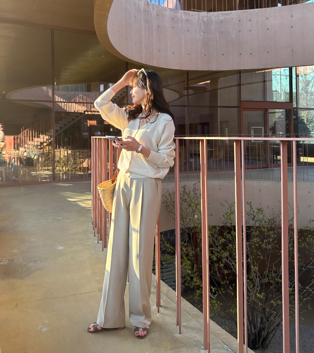 [MADE]ノンノピンタックワイドスラックス