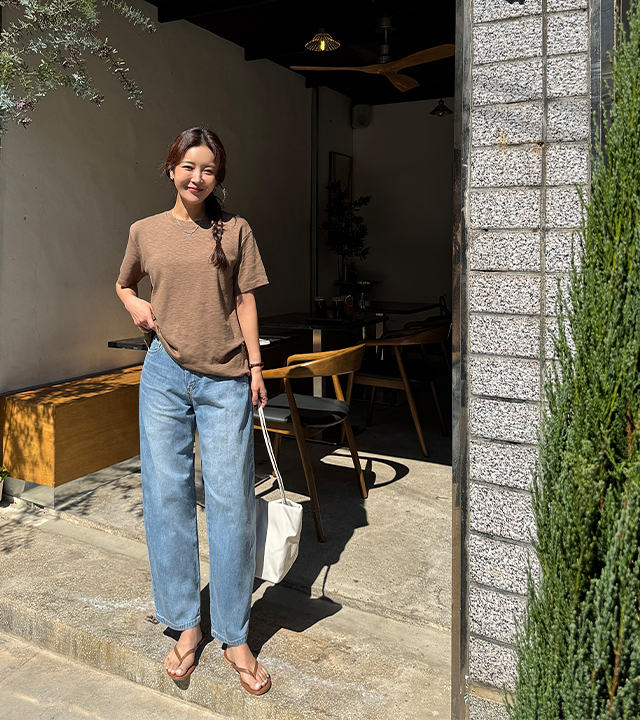 モアベラルクロップデニムパンツ