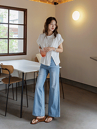 フレッシュフレアデニムパンツ