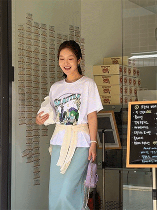 シエトルプリント半袖ティー