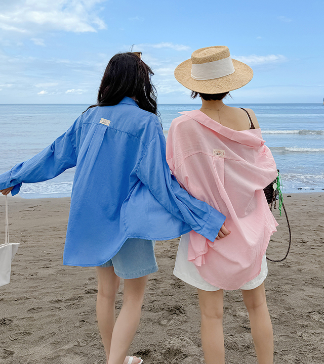 ローンラベルパッチ浅草シャツ