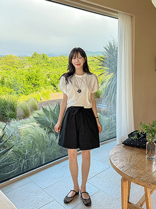 サムリボンキュロットバンディングショーツ