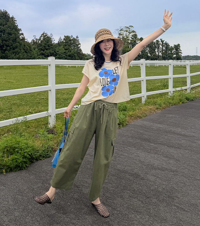 トープバレルフィットカーゴパンツ