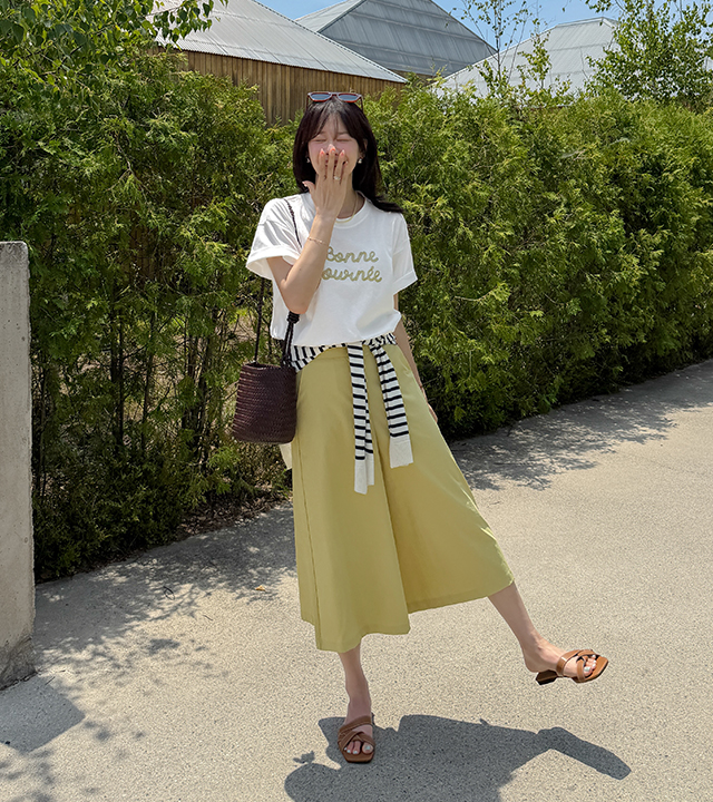コンピワイドキュロットパンツ