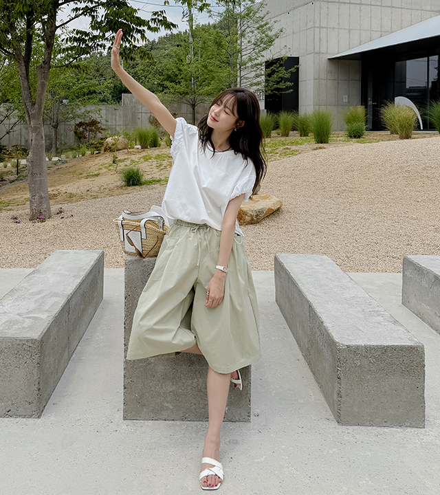 ミュードバスラックキュロットパンツ