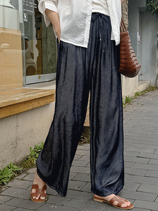 リンシルキーデニムムードパンツ