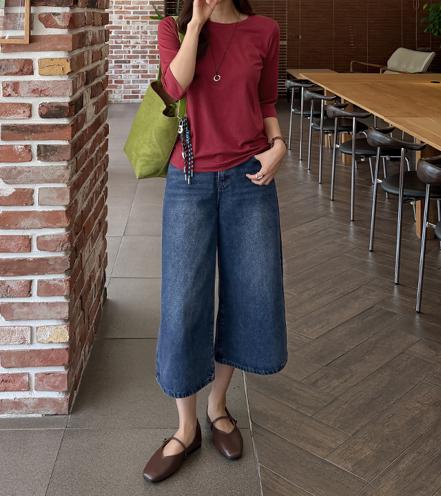 エルンキュロットデニムパンツ