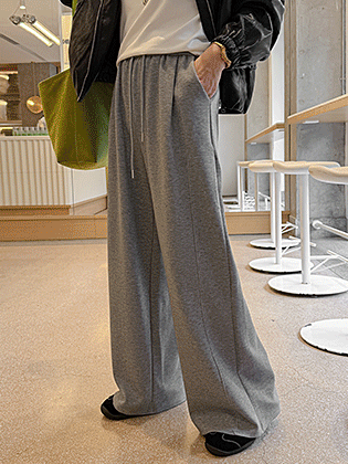 ナイブワイドピンタックバンディングパンツ