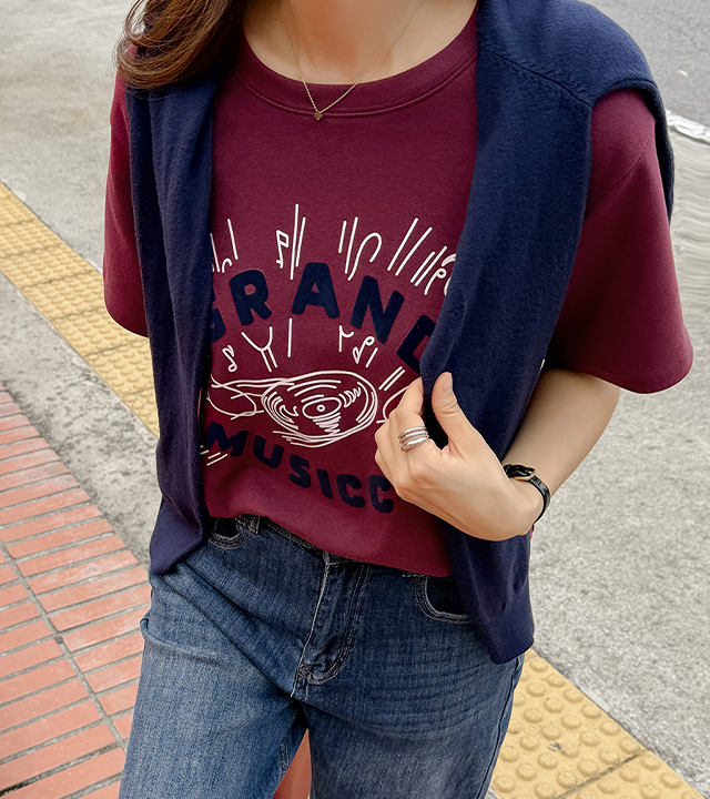 グランドミュージック半袖Tシャツ