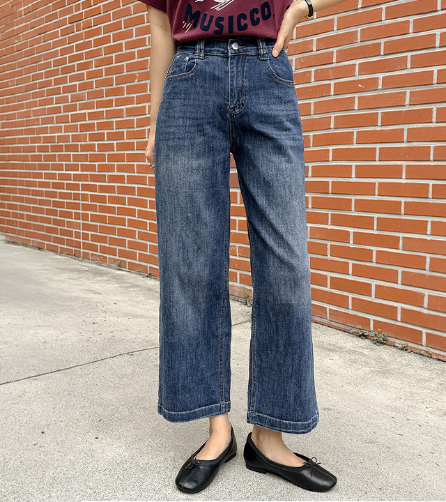 オスロ切開ワイドデニムパンツ
