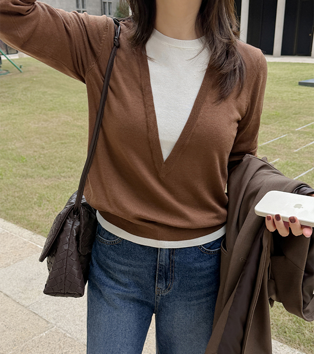モンテスレイヤードディープブイニット