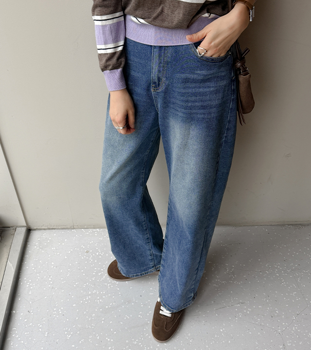 セージポケットワイドデニムパンツ
