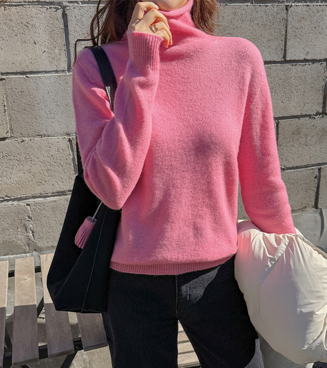 [MADE]アベインホールガーメントタートルネックニット